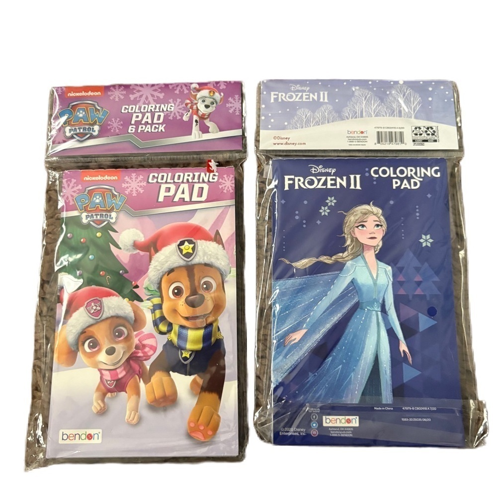Disney Frozen II Coloring Pad Set of 6 Paw Patrol Skye NEW Christmas Goodie Bag